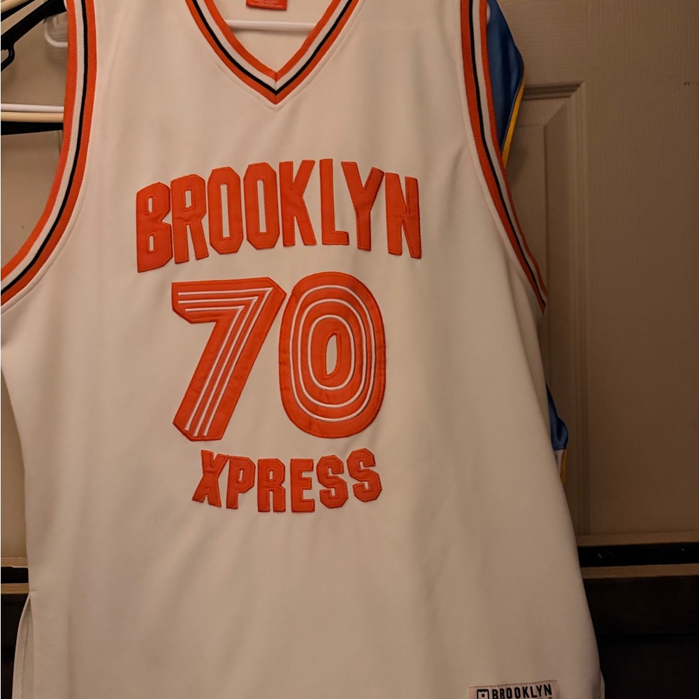 Brooklyn Xpress White and Orange Jersey